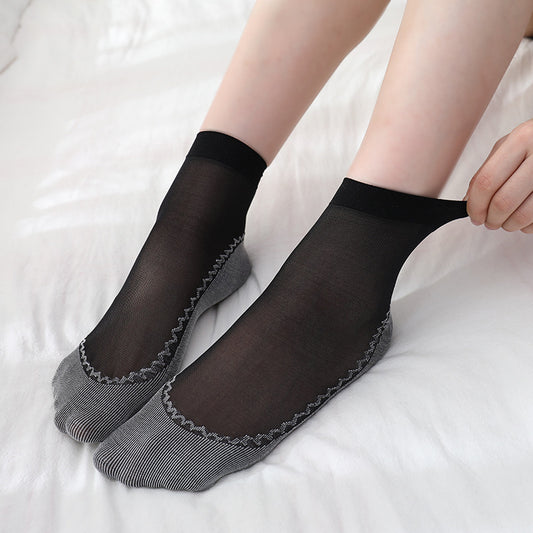Velvet High-Elastic Wicking Non-Slip Cotton Socks